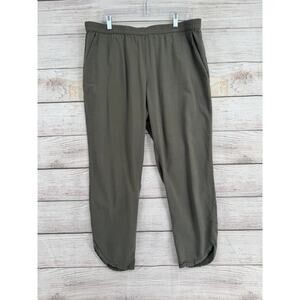 Marine Layer Side Hem Ankle Pull On Pants Womens XL Petite Green Tencel